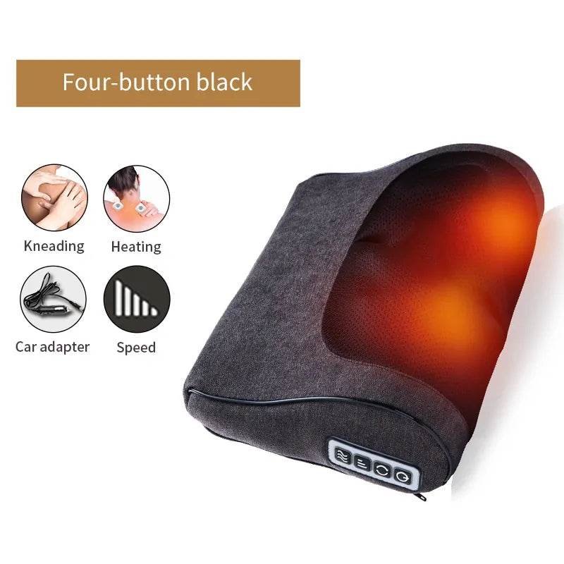 Infrared Shiatsu Massage Pillow for Neck, Shoulder, and Back