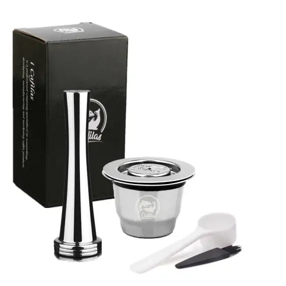 Stainless Steel Refillable Coffee Capsule and Accessories